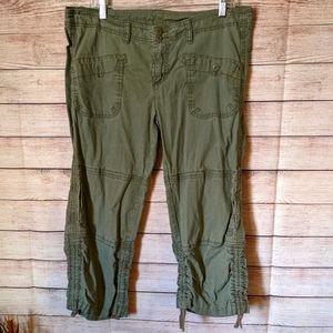 PRANA high waisted Army Green Capris